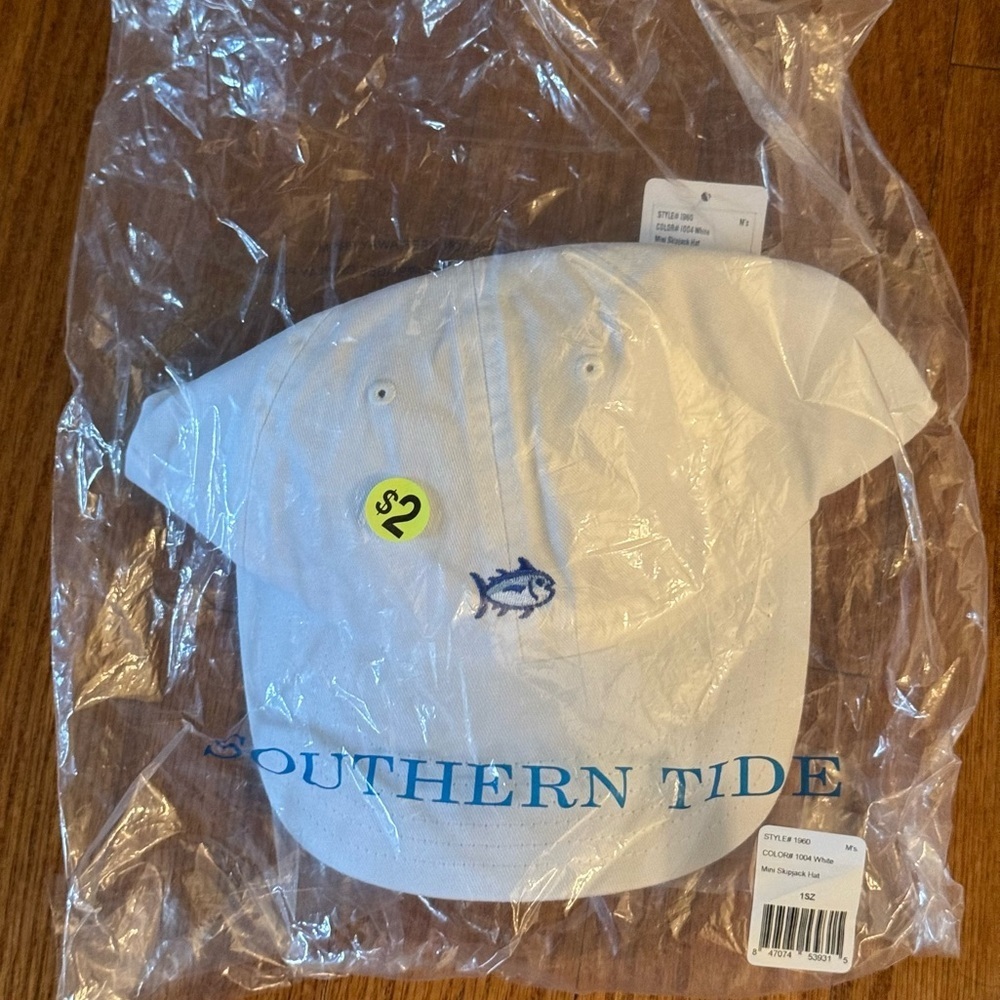 NWT Southern Tide White Mini Skipjack Hat One Size